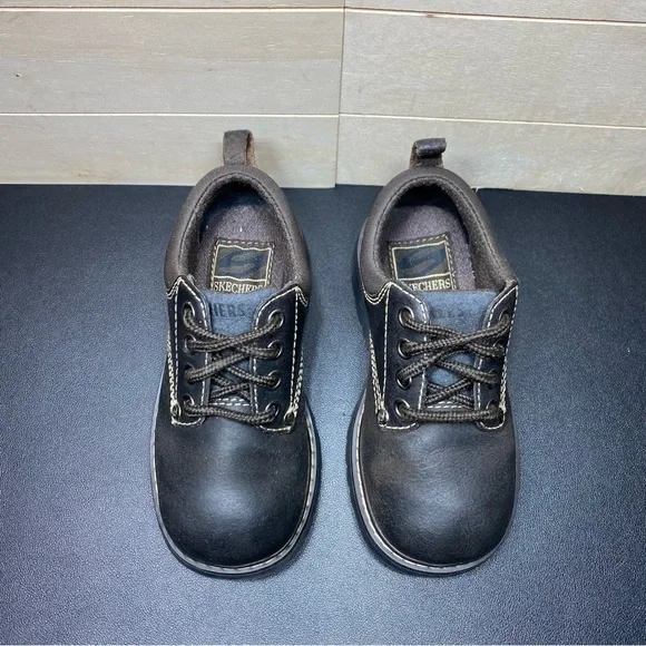 Skechers Y2K Sneakers Vintage Brown Leather Kid's Youth Size 11.5 Shoes 8174L - Picture 7 of 11